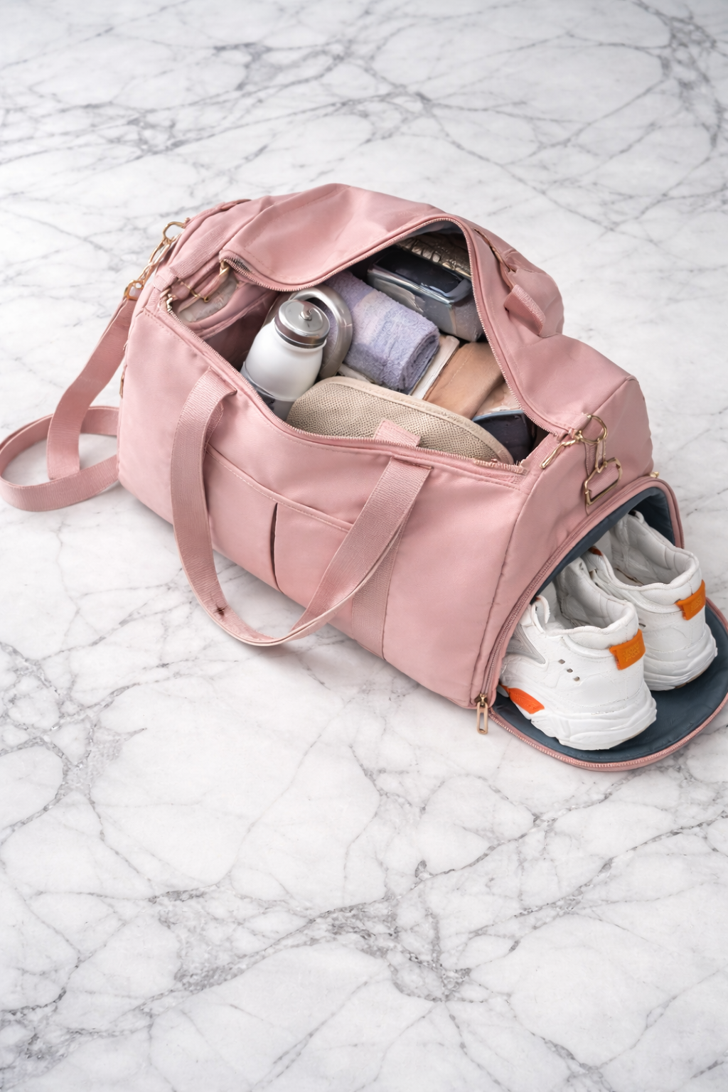 •	Sac de sport multifonction rose – Gym, voyage & quotidien